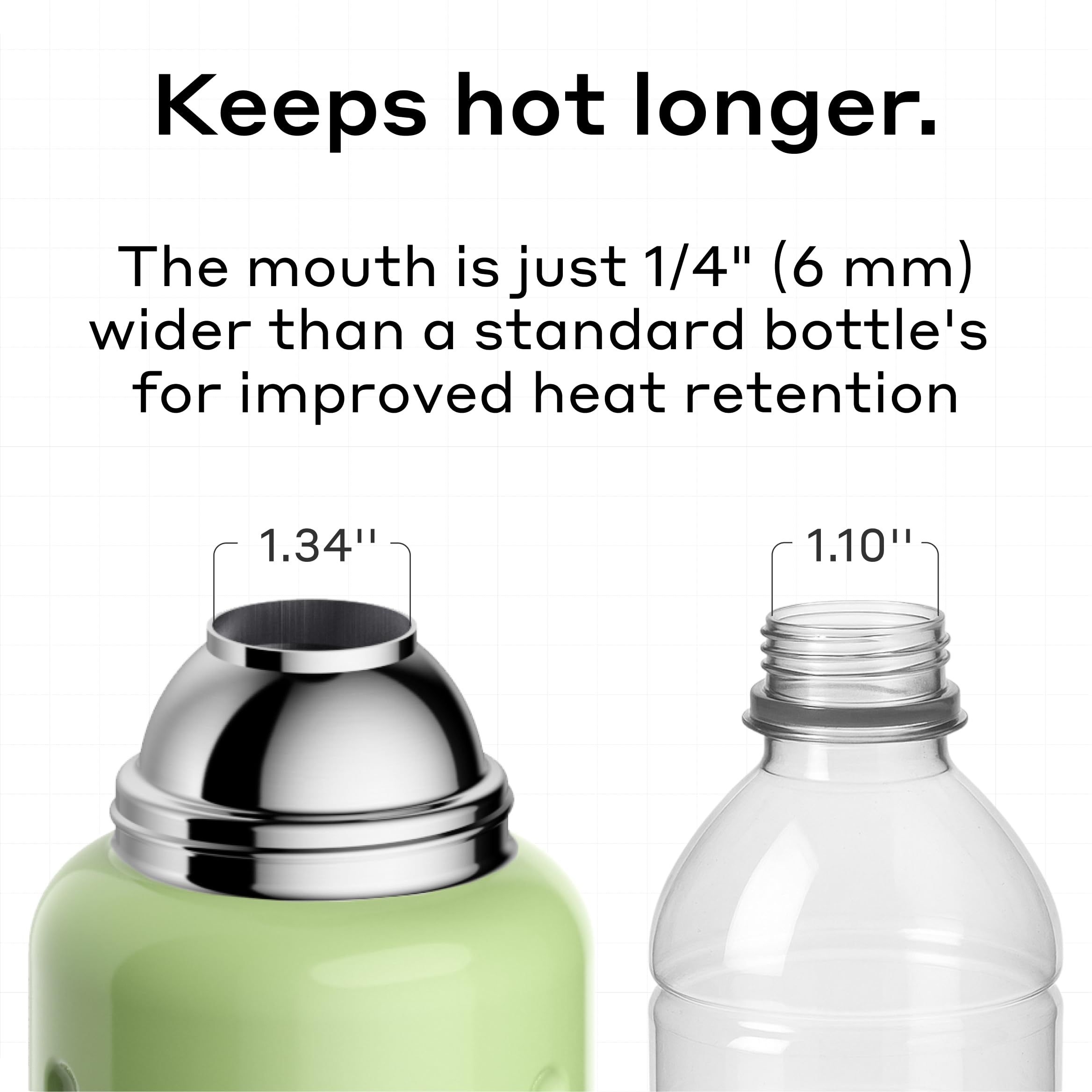 BOBBER 34 oz / 1 Liter Stainless Steel Travel Thermo Flask for Hot and Cold Drinks – Dishwasher Safe Metal Water Bottle with Cup Lid – Keeps Hot for 48 Hours – BPA-Free, Vacuum Insulated (Mint Cooler)