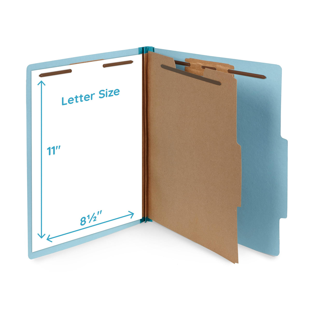 Blue Summit Supplies 10 Classification Folders, 1 Divider, Light Blue