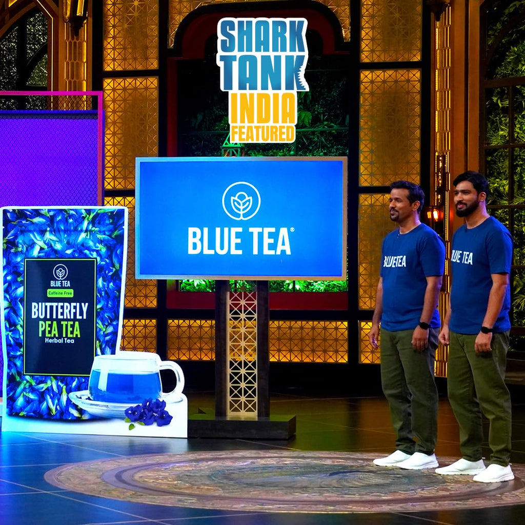 BLUE TEA - Butterfly Pea Flower Tea - 30 Count - Pyramid Plant Based Tea Bag | ANTIOXIDANT RICH | Caffeine Free - Detox Tea - Flower Based - Herbal Tea - Non-GMO | Tin Pack