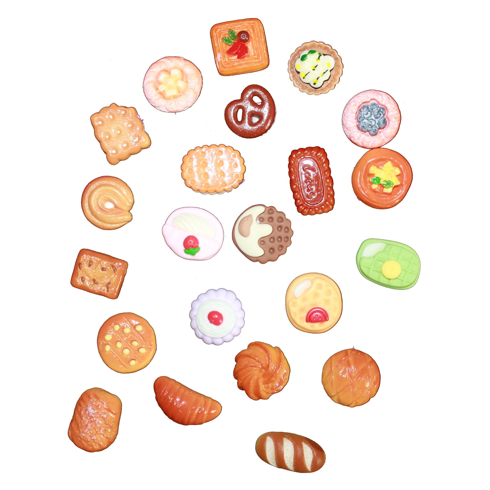 LVDGE Lovely Small Items Silicone Fondant Molds Set For Cake Topper, Gumpaste, Candy & Chocolate, Polymer Clay and More (Round Food Items)