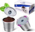 2 Pack Roogaluckeep Reusable Stainless Steel Coffee Pod Capsules, Stainless Steel Reusable K -Cups for Keurig, Refillable Coffee Filters for Keurig Family