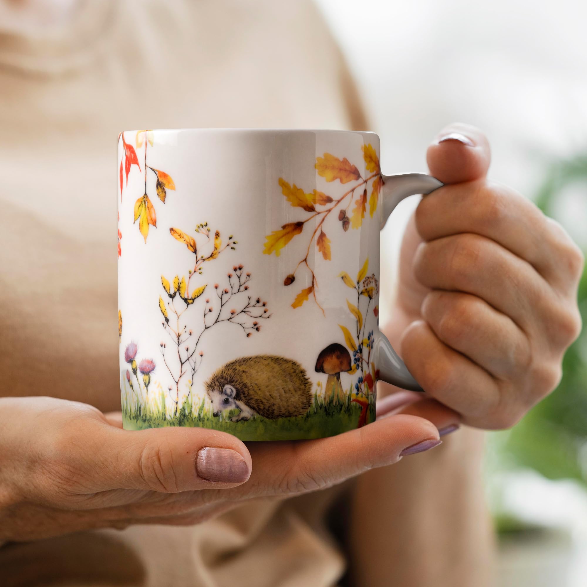 Maison d' Hermine Coffee Mug with Handles Tea Cups (12 Ounce, Pack of 1)