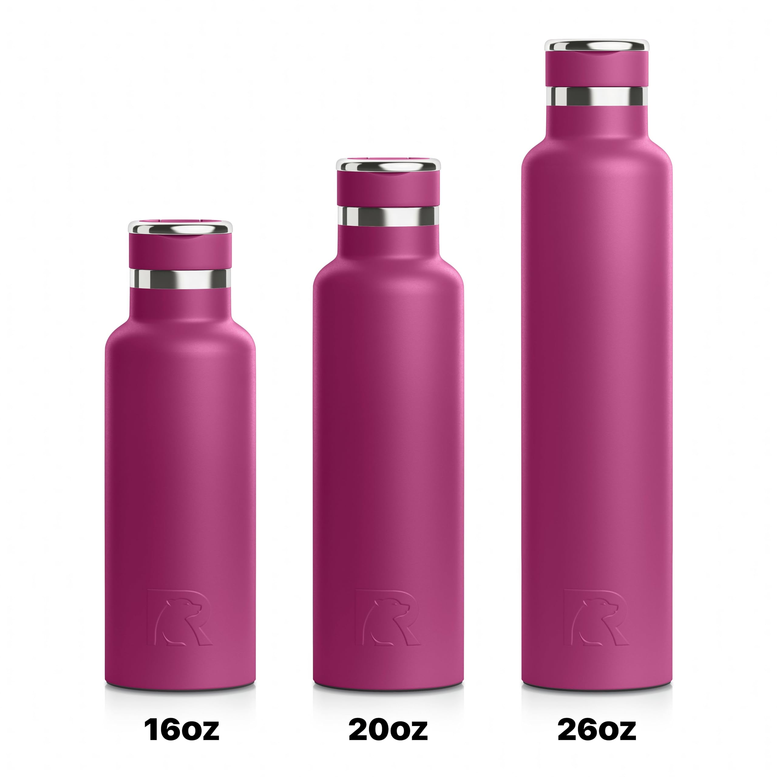 RTIC 26oz Journey Water Bottle, Ceramic Lined, Very Berry
