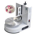 Semi Automatic Birthday Cake Smoothing Coating Machine, AC110V 6-14in Cake Cream Spreading Machine, Cakes Decorating Cream Coating Machines Turntable with Graduated Scraper, Baking Supplies (White)
