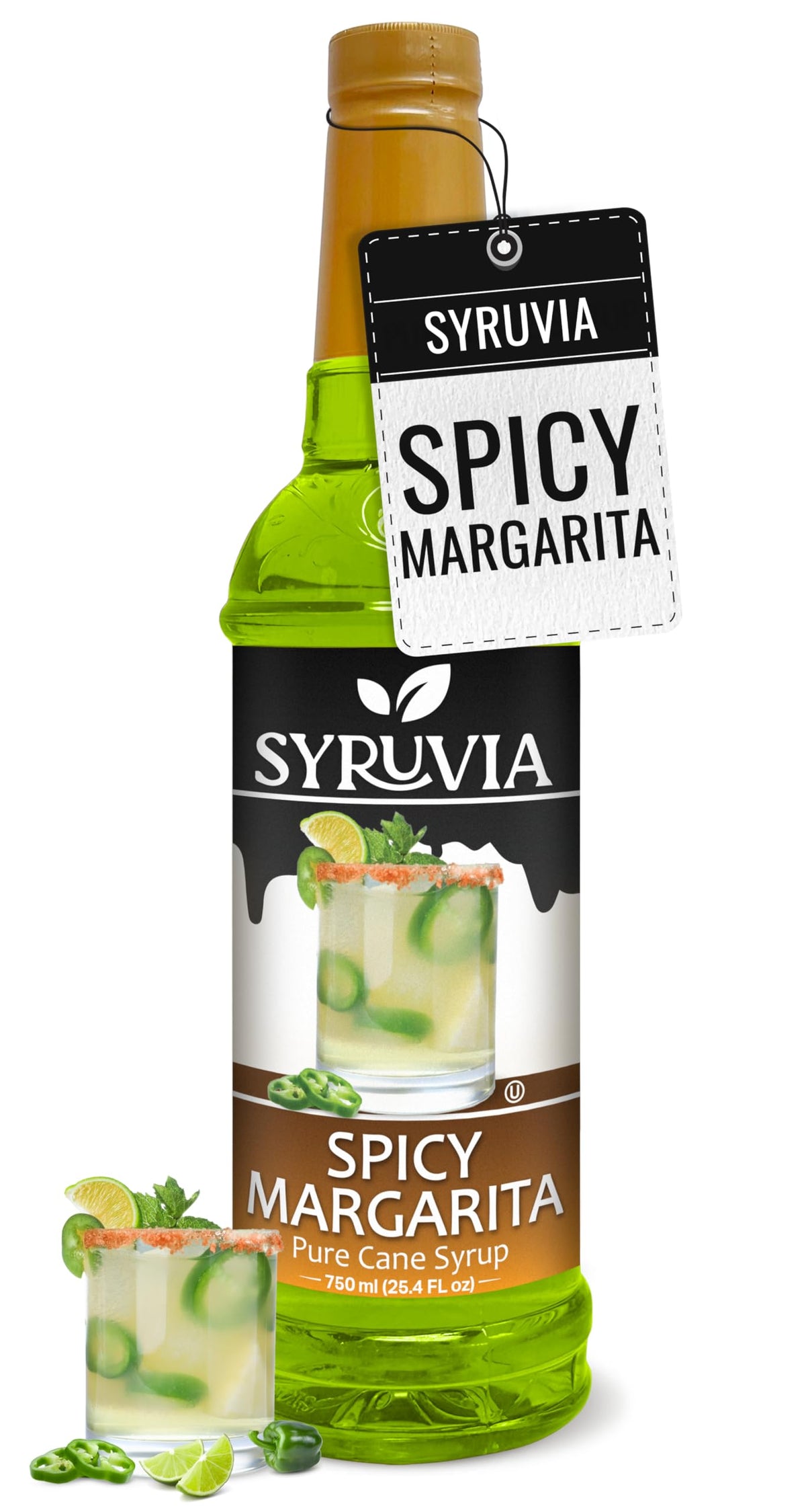 Syruvia Coffee Syrup, Peppermint Flavored Syrup for Drinks, Lattes, and Desserts – 25.4 fl oz