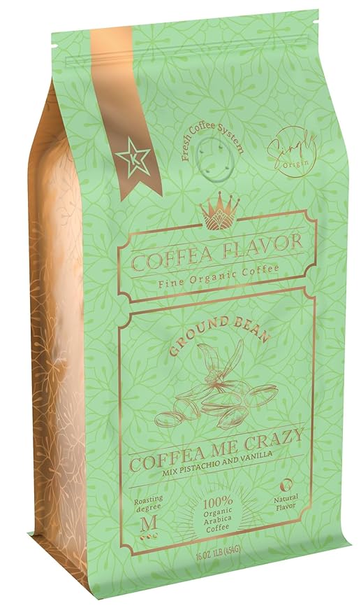 Organic Ground Coffee Medium Roast (16oz) - Coffea Me Crazy Flavored