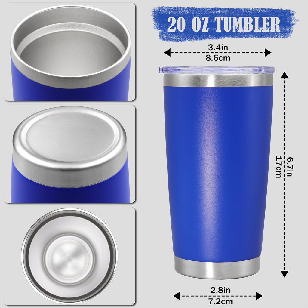20oz Tumbler Insulated Coffee Tumblers with Lid Stainless Steel DarkBlue 1P