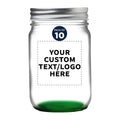 DISCOUNT PROMOS Custom Decorating Mason Jars 12 oz. Set of 100, Personalized Bulk Pack - Glass Jars for Overnight Oats, Candies, Fruits, Pickles, Spices, Beverages - Purple