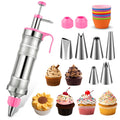 Hendiy Dessert Decorating Syringe Set, Stainless Steel Frosting Kit