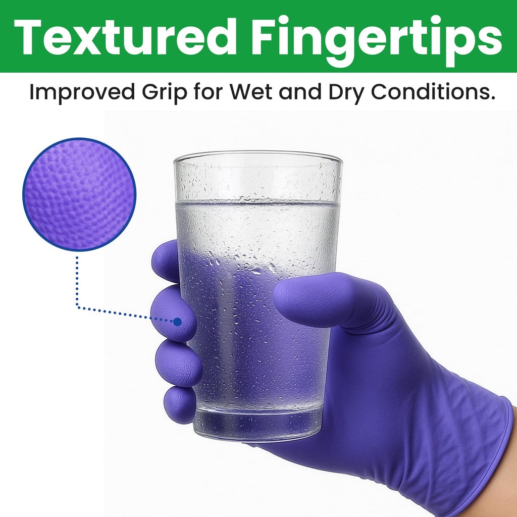 SAFEWAY USA 4000 pcs, Small, 4 Mil Nitrile Disposable Gloves — Multi-Purpose Powder-Free and Non-Latex Textured Fingertips for Medical Use, Nursing, Lab Work, Kitchen Prep, Cleaning, Tattooing & More