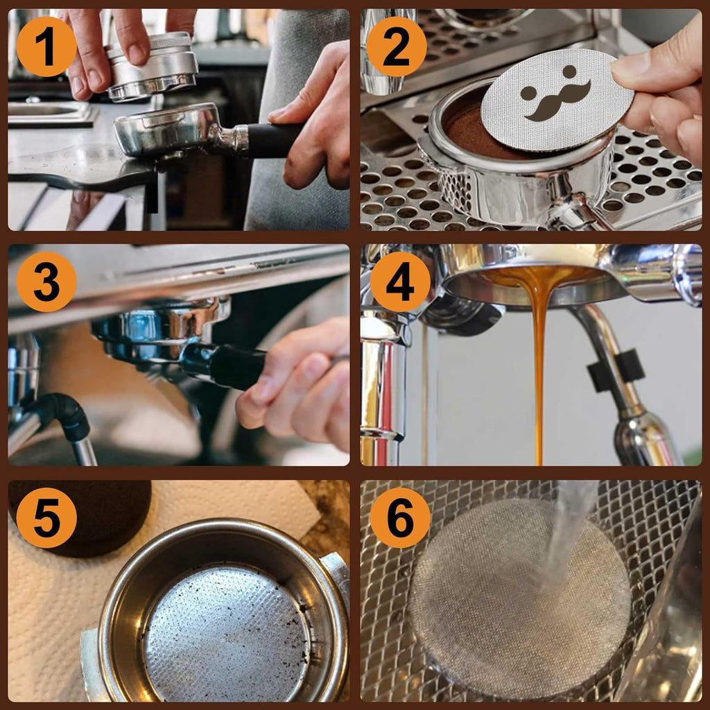 ColoMira 58.5mm Espresso Puck Screen 3 PCS Set(Cute Face)