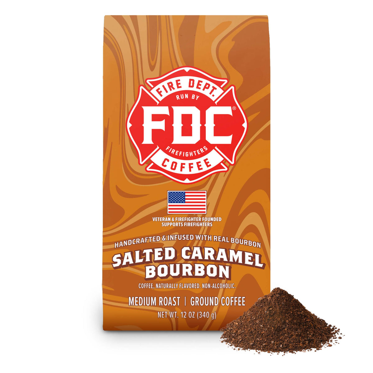 Fire Department Coffee Vanilla Bourbon Infused Ground Coffee - 12 oz