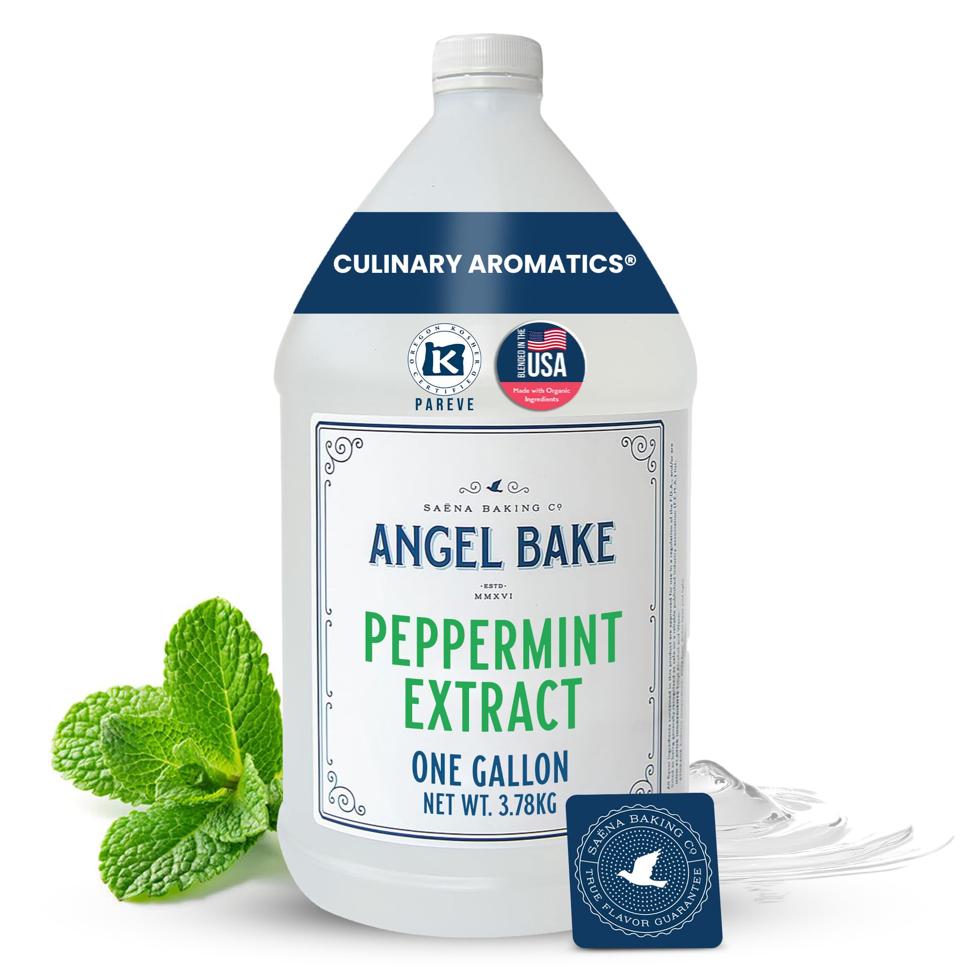 Angel Bake Pure Peppermint Extract, 1 Gallon