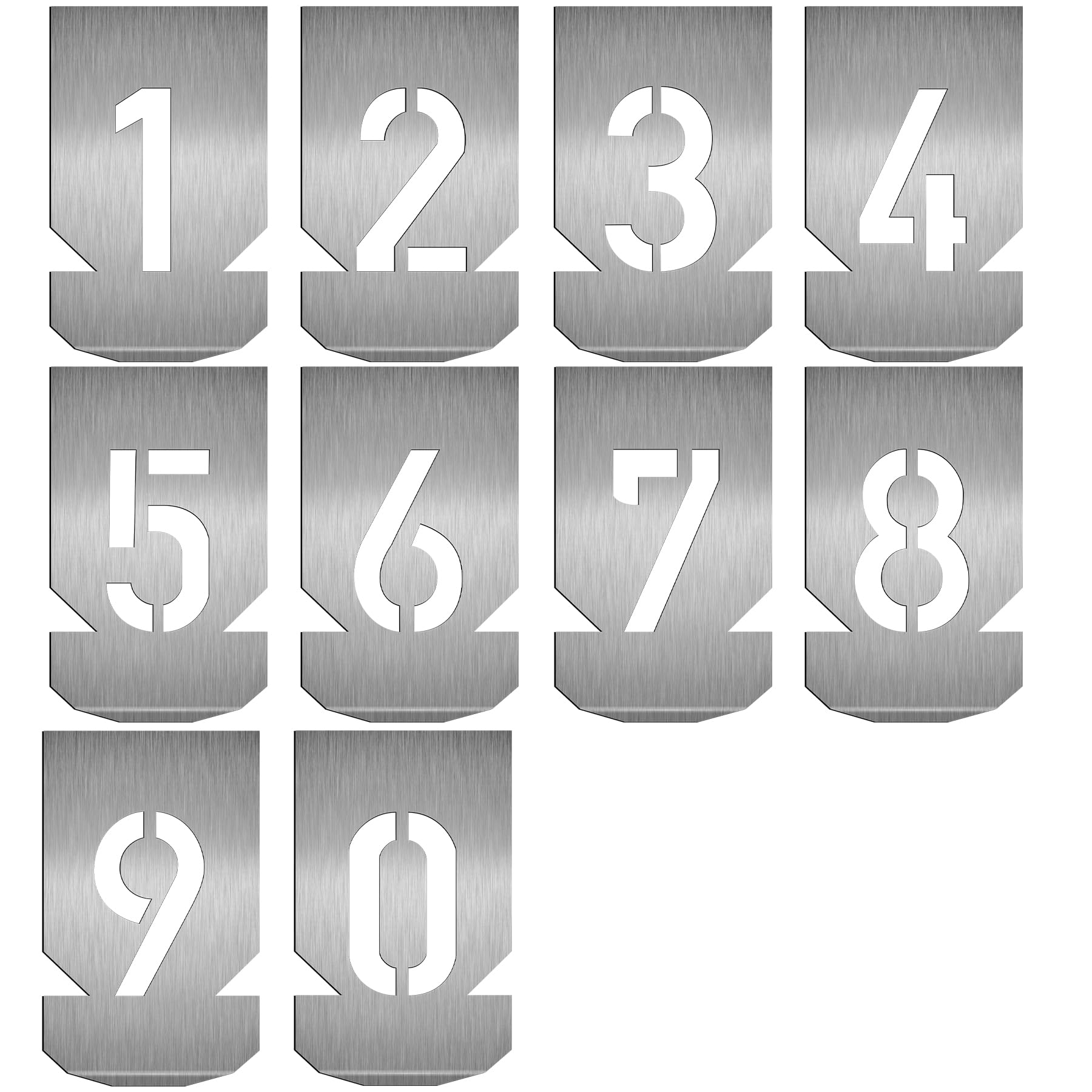 HAUTMEC Vintage Stencils, Shop Stencil, Advertising Stencilling, Craft-Printing, Reusable (Number, 1-1/2"(40mm)-Stainless Steel)