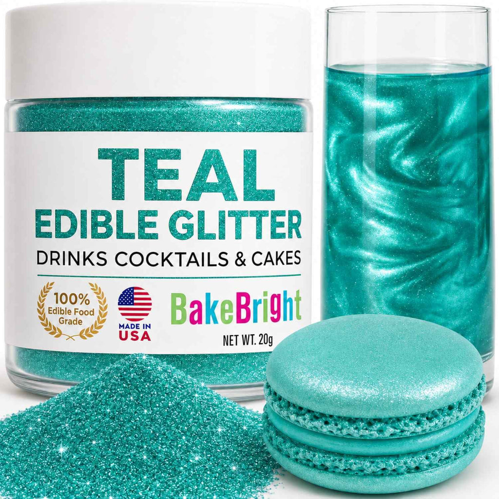 Bulk 20g Light Blue Edible Glitter for Drinks | Premium Edible Glitter for Cakes, Cocktails, Light Blue Cake Decorating Decorations Food Grade, Vegan, Kosher, Halal, Gluten Free - Made in USA