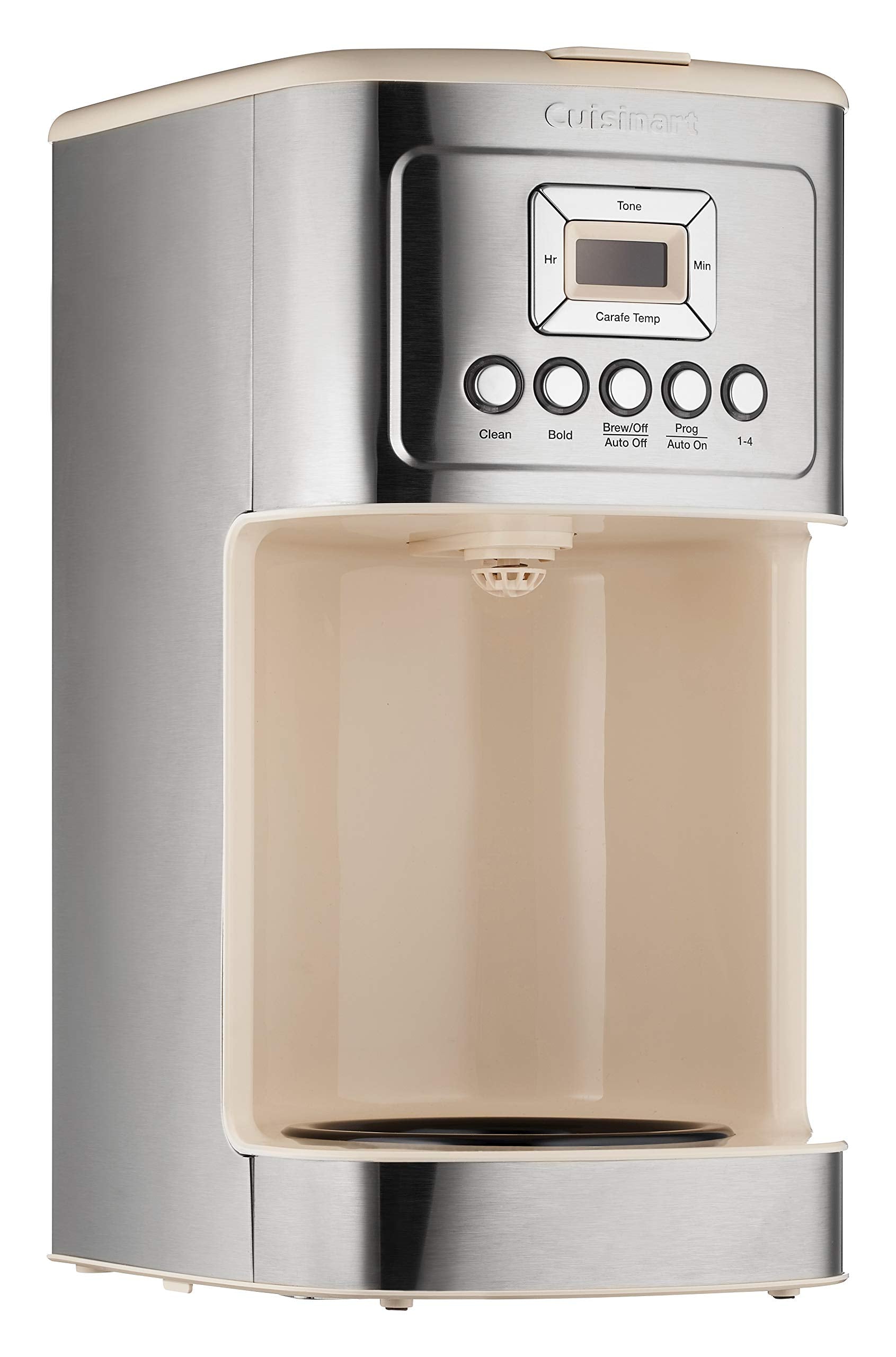 Cuisinart Coffee Maker, 14-Cup Glass Carafe, Fully Automatic for Brew Strength Control & 1-4 Cup Setting, Stainless Steel, DCC-3200CRM, Cream