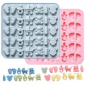 Baby Chocolate Mold Set Silicone Baking Molds with Footprint, Stroller, Reusable for Newborn Cakes, Diaper Party Treats Baby Favors - 2 Pack