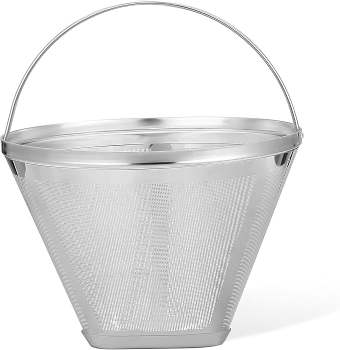 Reusable #4 Cone Coffee Filters for Ninja Dual Brew Pro Coffee Makers,Compatible with Ninja CFP301 CFP201,8-12 Cup Stainless Steel Basket (1*Stainless Steel)