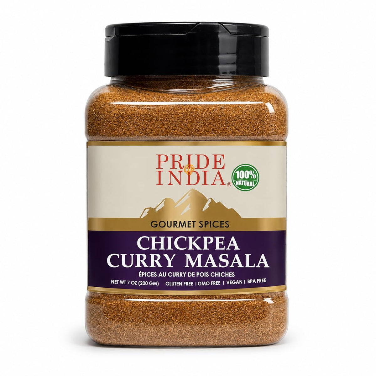 Pride Of India Chaat Masala Powder, 10.5 oz | Authentic Indian Chat Masala Seasoning | Tangy & Savory Spice Blend for Fruits, Salads, Snacks, Drinks & Curries | Dual-Sifter Jar