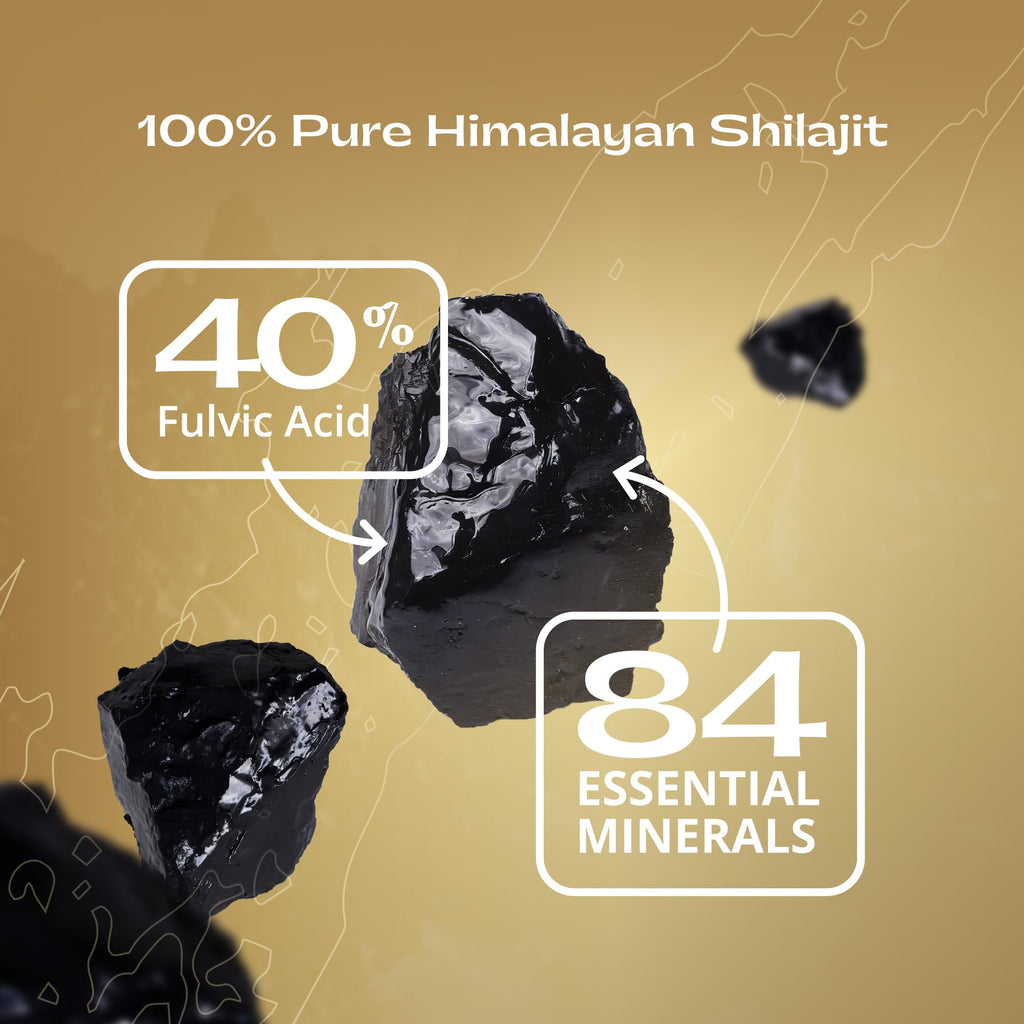 Colombian Coffee with Shilajit – Medium Roast Organic Ground Coffee, Energy & Immunity Boost, 250mg Himalayan Shilajit per Serving, 16 Servings