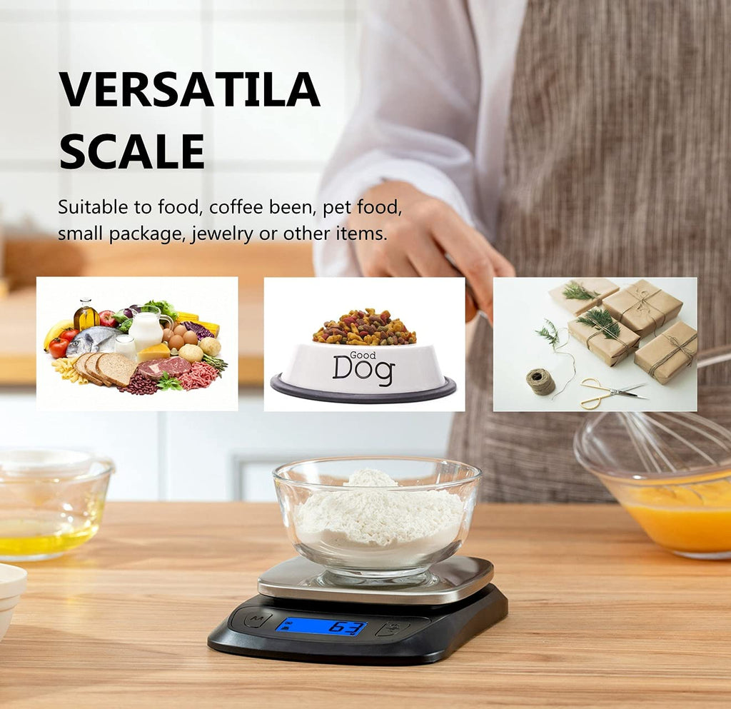 NUTRI FIT Kitchen Scales Digital Food Scale Cooking in Grams & Ounces Black
