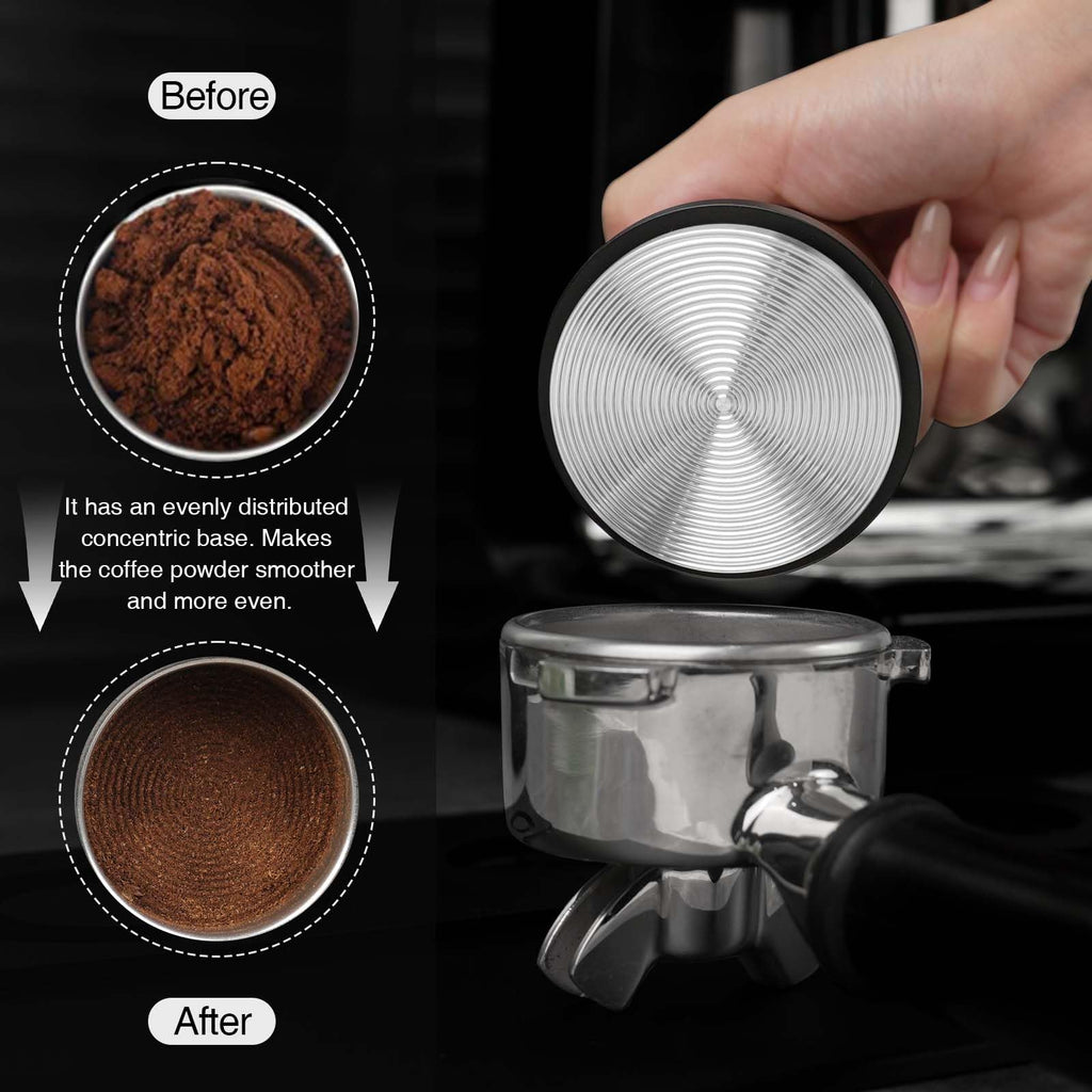PUSEE 51mm Espresso Coffee Tamper - Premium Barista Coffee Tamper, Constant 30lb Calibrated Double Spring Stainless Steel Ground Espresso Tamper,Fits for All 51mm Portafilters,Espresso Accessories