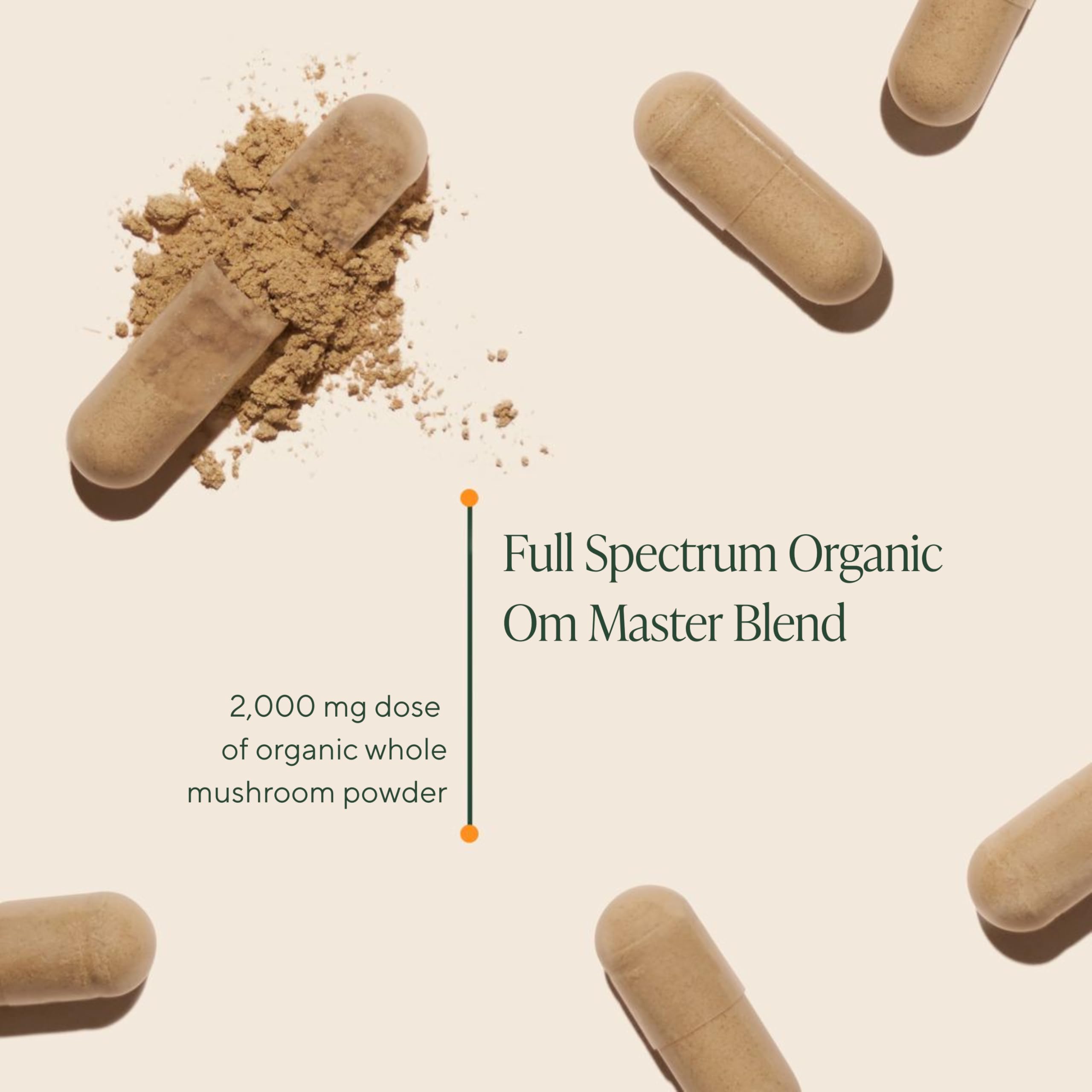 Om Master Blend Mushroom Capsules - Organic Mushroom Supplement with 10 Mushrooms and Ashwagandha – Supports Immunity, Gut Health & Stress Relief, 168 Count (56 Servings)