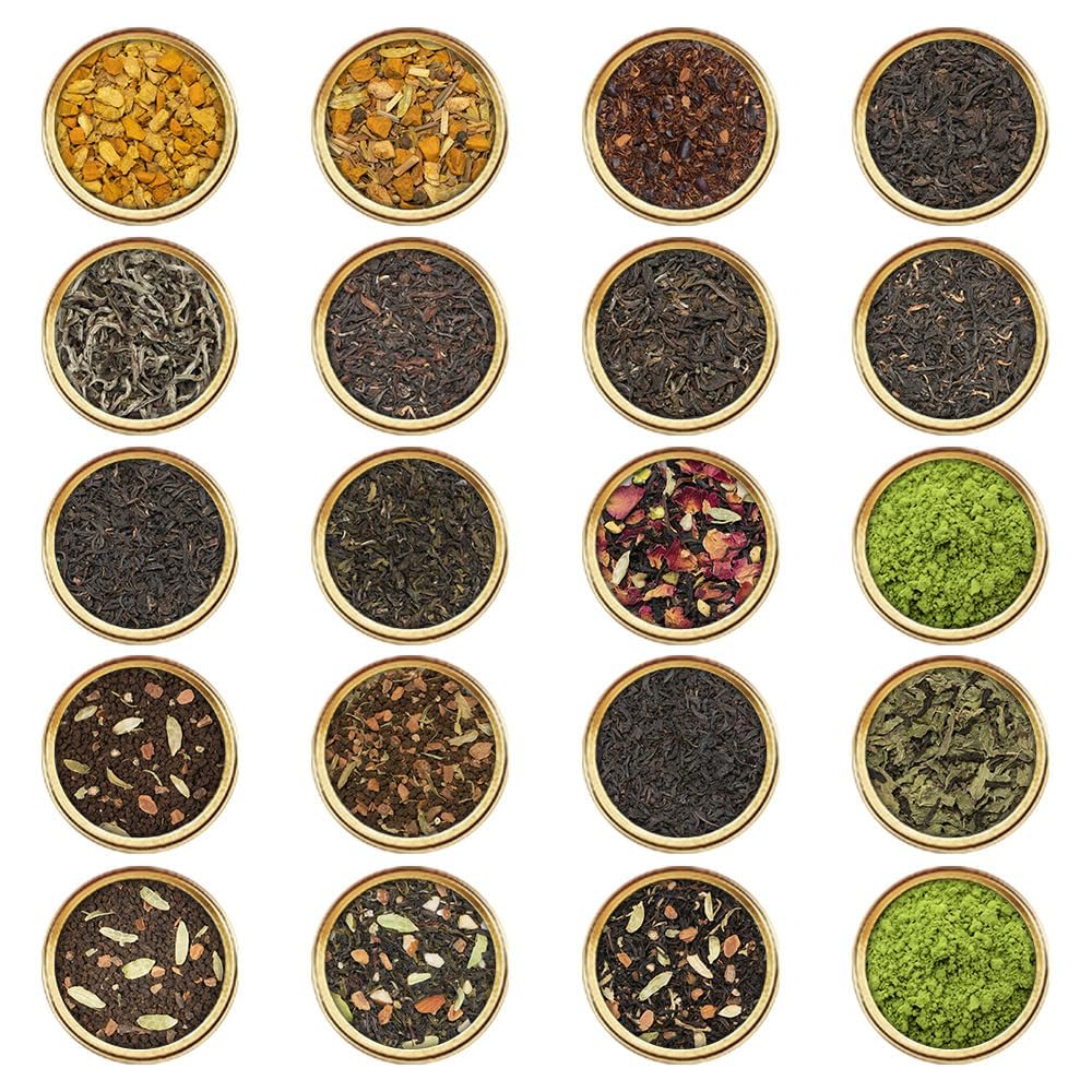VAHDAM Top 20 World Favorites Tea Sampler| 20 Loose Leaf Teas Variety Pack