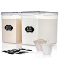 Vtopmart 8.5L Extra Large Flour Sugar Storage Containers, 2 PCS, Black