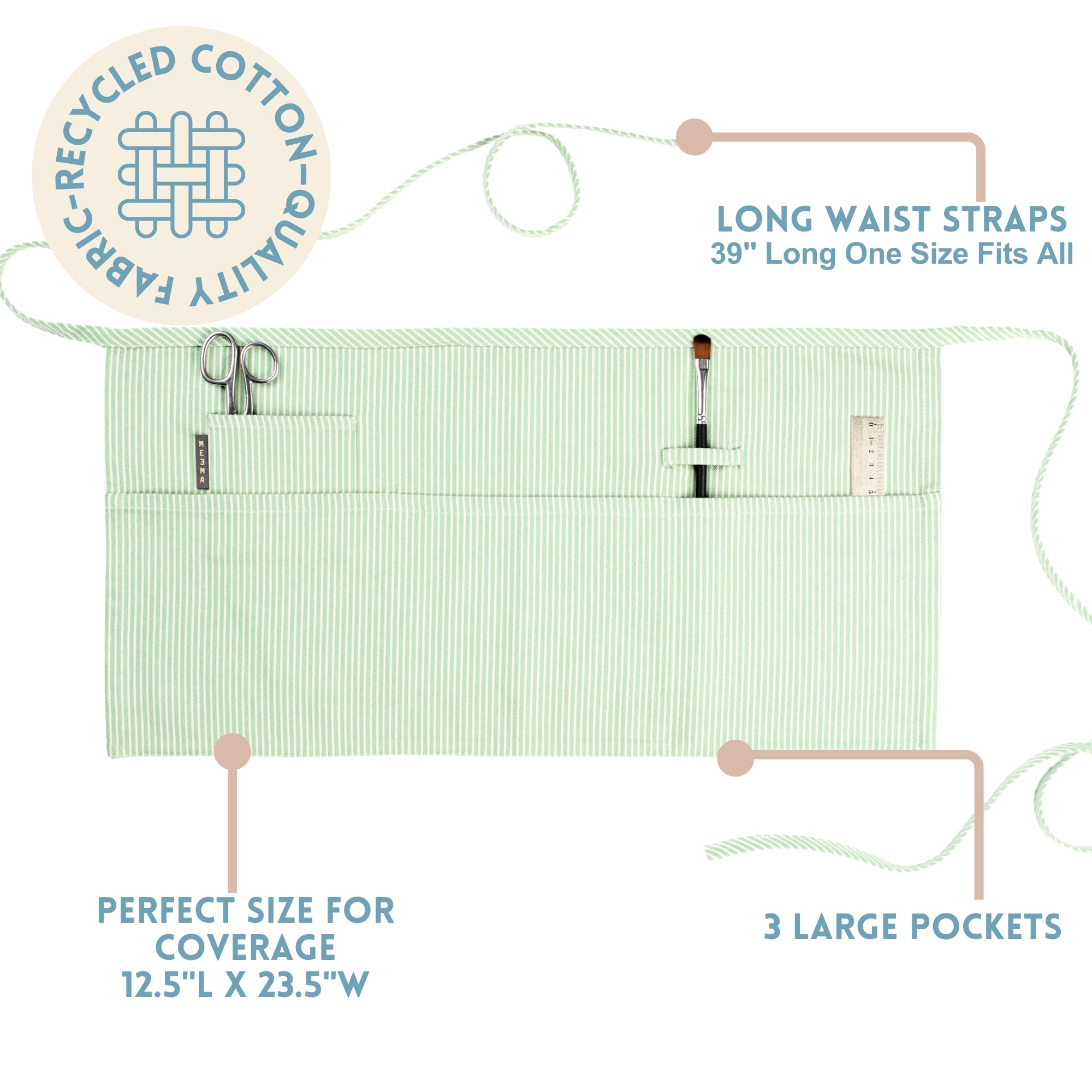 MEEMA Chef Waist Aprons for Women with Pockets, Adjustable Cooking Aprons