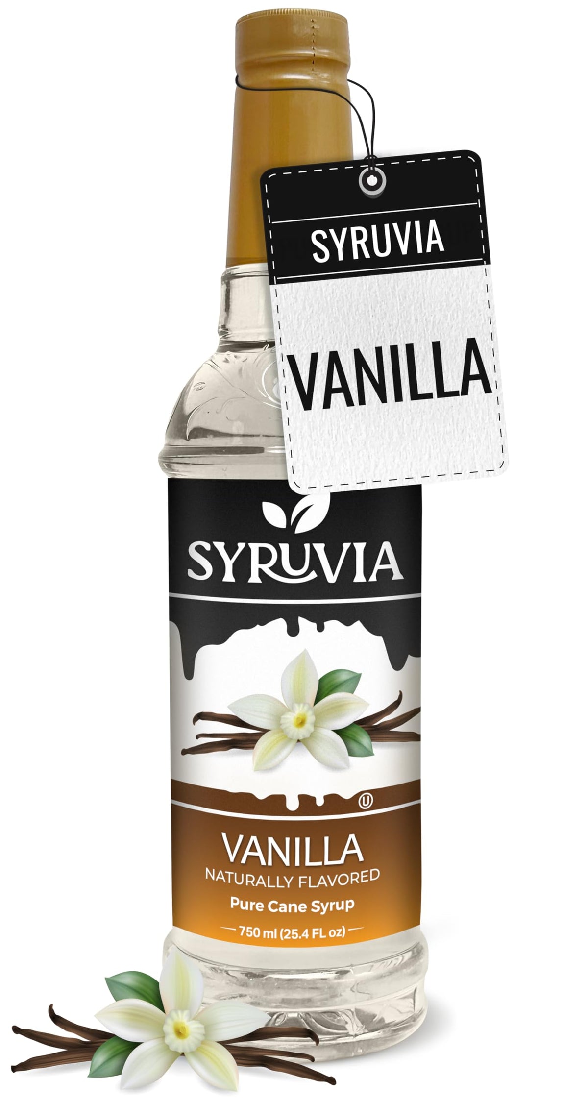 Syruvia Coffee Syrup, Peppermint Flavored Syrup for Drinks, Lattes, and Desserts – 25.4 fl oz