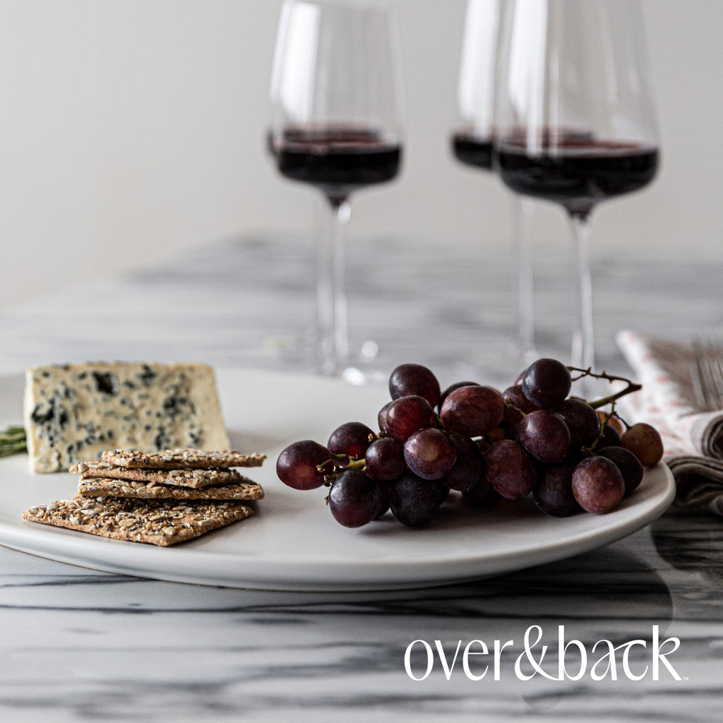 over&back Coupe Stoneware Serving Platter - Elegant 1-Piece Oval Serving Platter to Complete Your Kitchen Set - 16.4" x 11.5" - Semi-Matte White