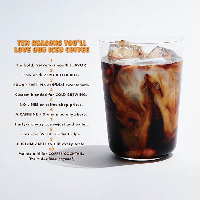 GRADY’S COLD BREW, New Orleans Style, 100% Arabica Ground Coffee & Chicory Pouches, TWO Boxes of Four Easy-to-Brew Bean Bags, Makes 24 drinks