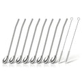 Sorfia 8pcs 2 in 1 Stainless Steel Straws Spoons with 2pcs Cleaning Brushes