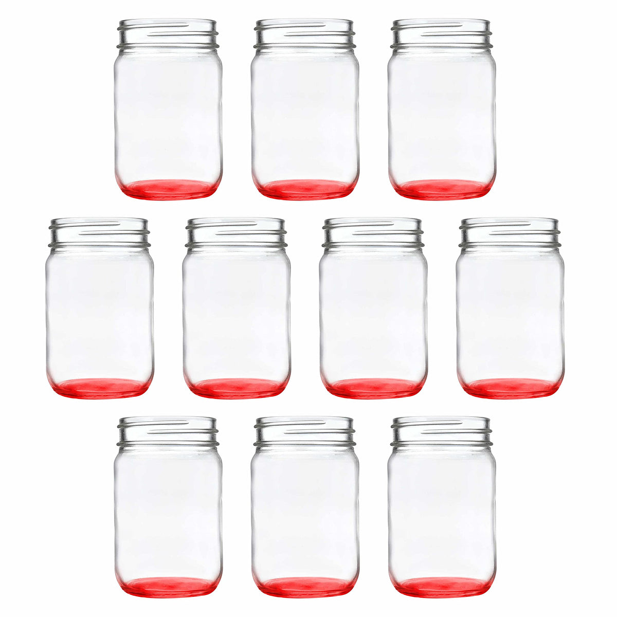 DISCOUNT PROMOS Custom Decorating Mason Jars 12 oz. Set of 100, Personalized Bulk Pack - Glass Jars for Overnight Oats, Candies, Fruits, Pickles, Spices, Beverages - Purple