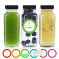 STARSIDE 8oz 3-Pack Glass Juice Bottles with Leak-proof Lids