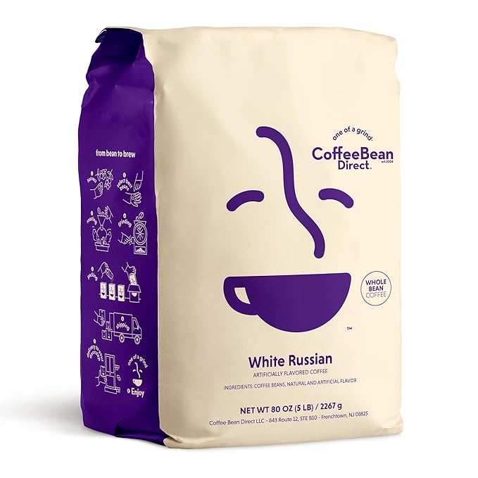 Coffee Bean Direct Highlander Grogg Flavored, Whole Bean, 5lb Bag