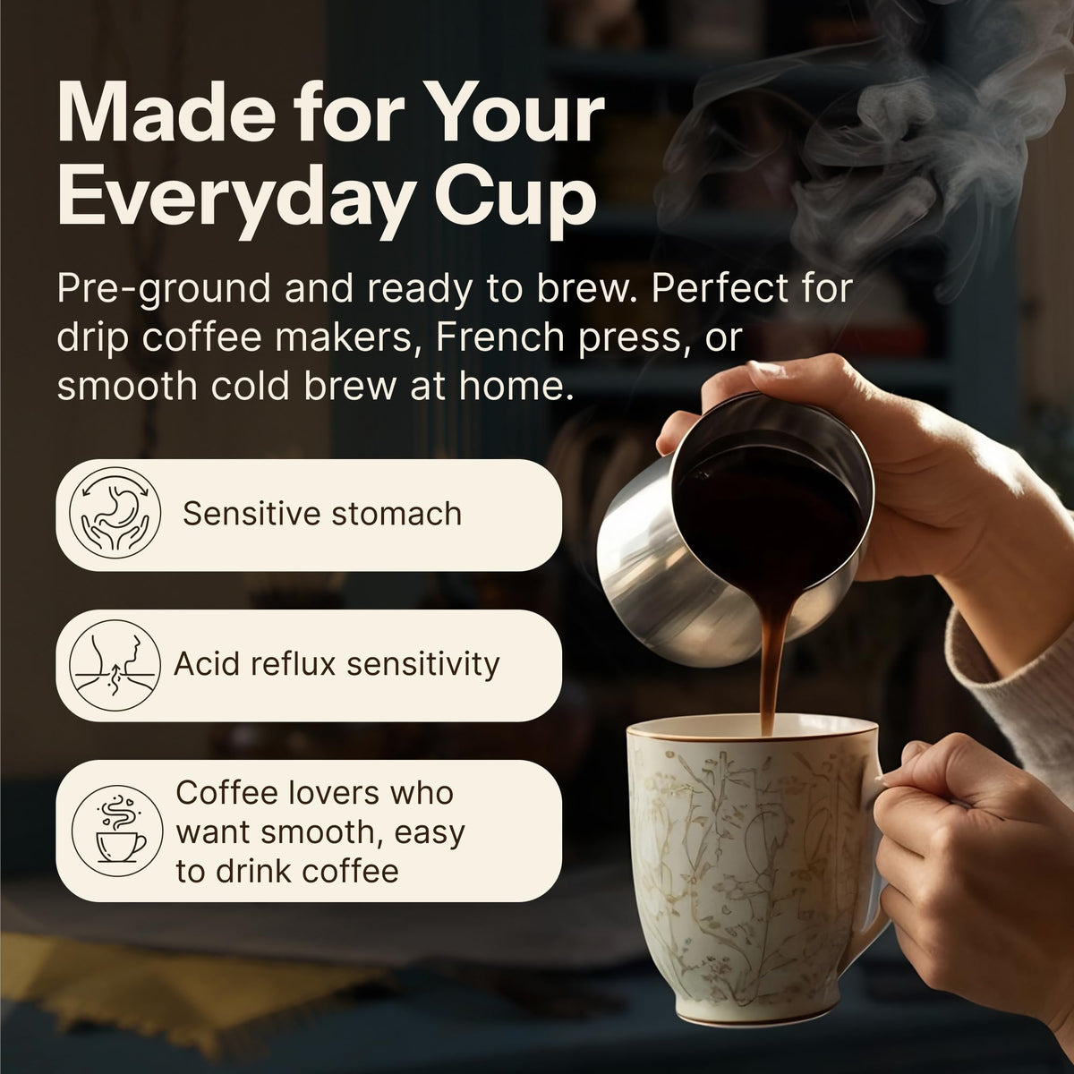 Alex’s Low Acid French Roast Organic Coffee Pods, Pack of 12 K-Cups