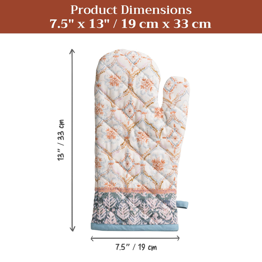 Maison d'Hermine Oven Gloves 100% Cotton Oven Mitt (7" x 13", Pack of 1)