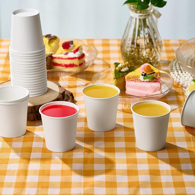 LITOPAK 500 Count 6 oz Paper Cups, Small Disposable Coffee Cups, Paper Espresso Cups, Hot Drinking Cups for Party, Picnic, Travel and Events