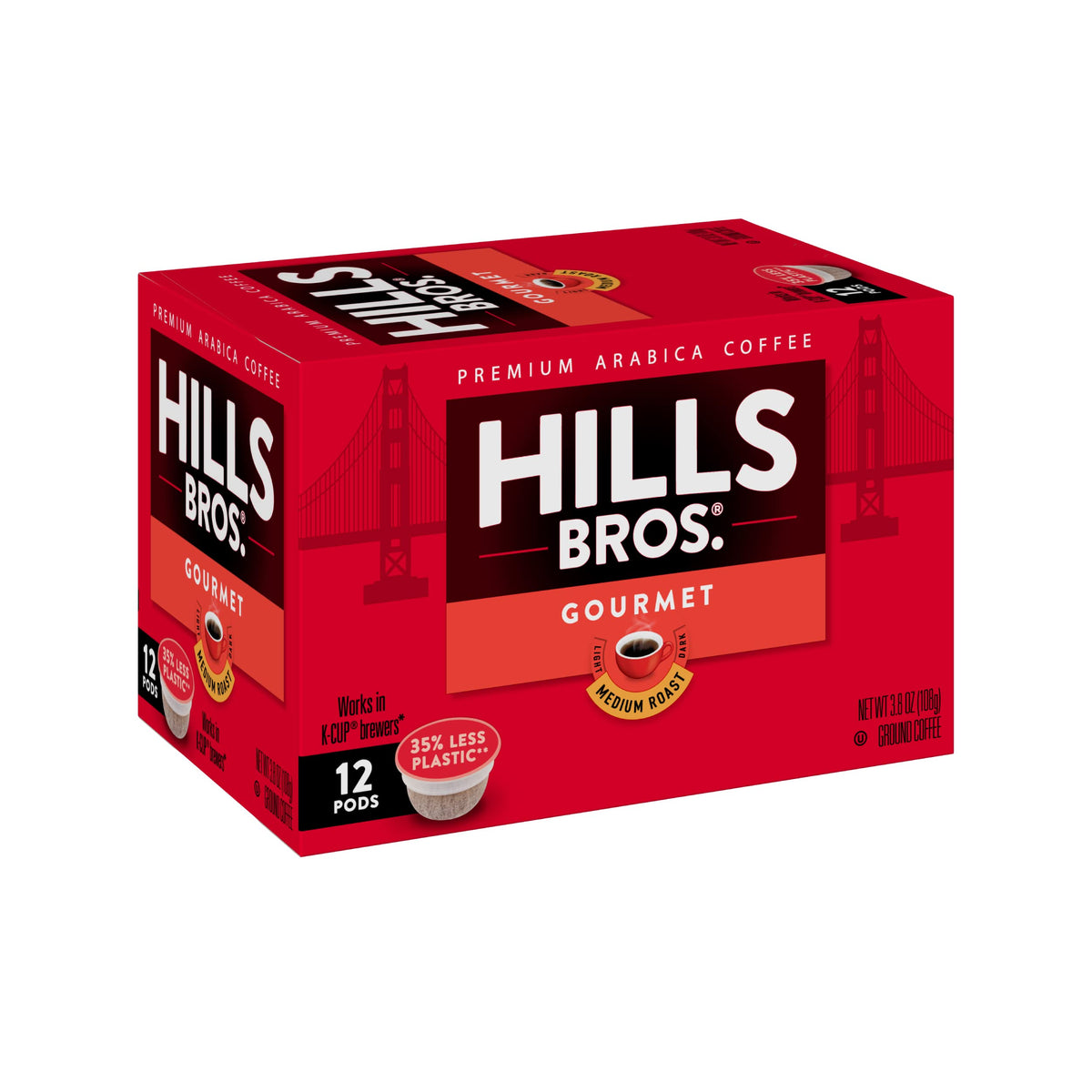 Hills Bros. Coffee Pods - Colombian, 12 Single Serve Pods