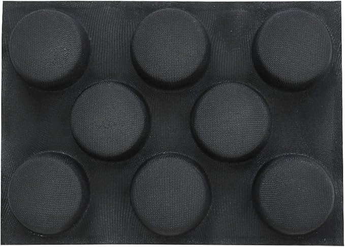 Bluedrop Silicone Bun Bread Forms Round Shape Trays Perforated Bakery Molds Fit Half Pan Size