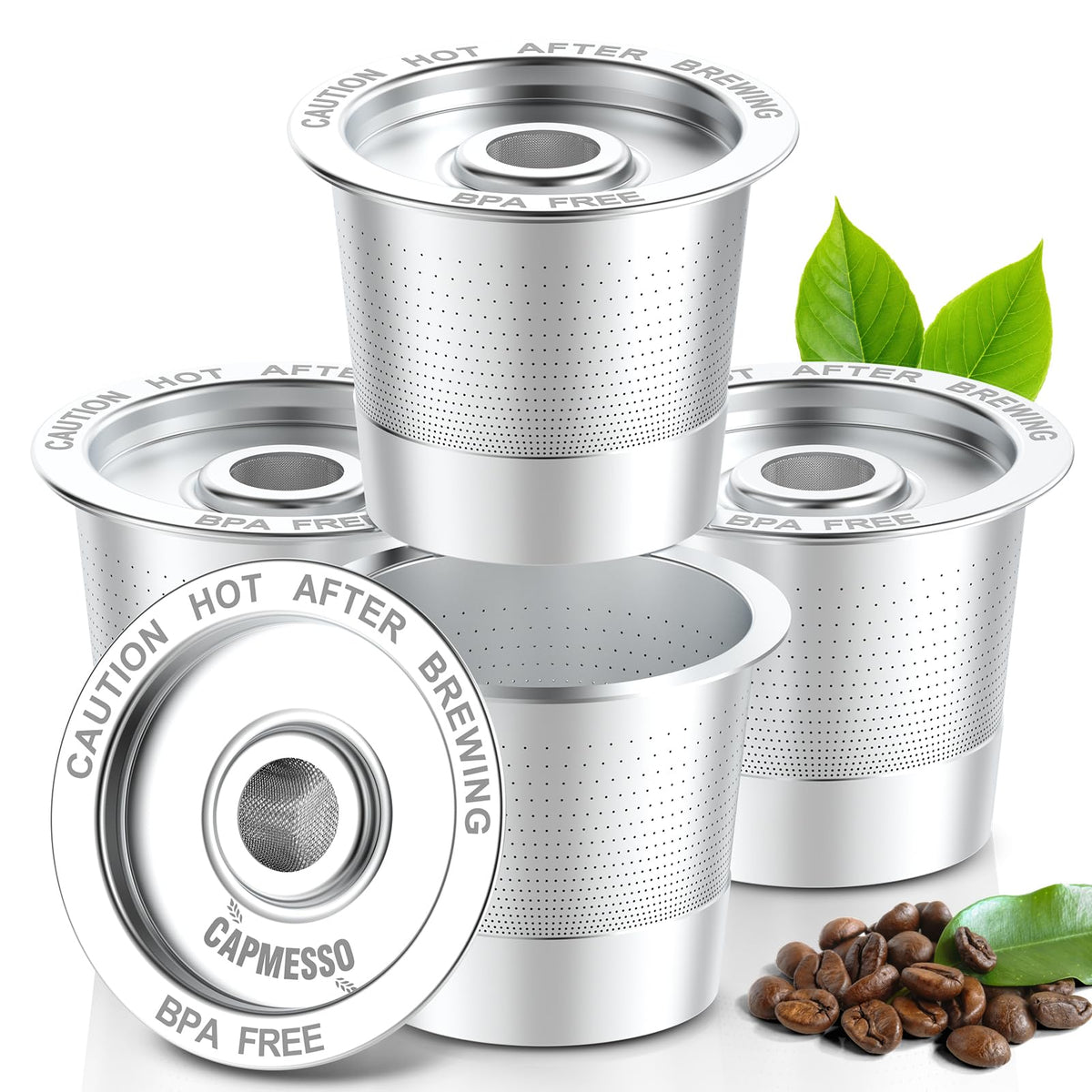 CAPMESSO Reusable K Cups Coffee Pods for Keurig 1.0 Single Serve Brewer