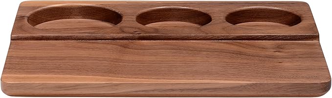 Normcore Tamping Station - Natural Walnut Espresso Tamping Mat - Wooden Tamping Mat for 51/54/58mm Portafilter, Tamper, Distributor, Puck Screen and Portafilter - Genuine American Walnut Wood
