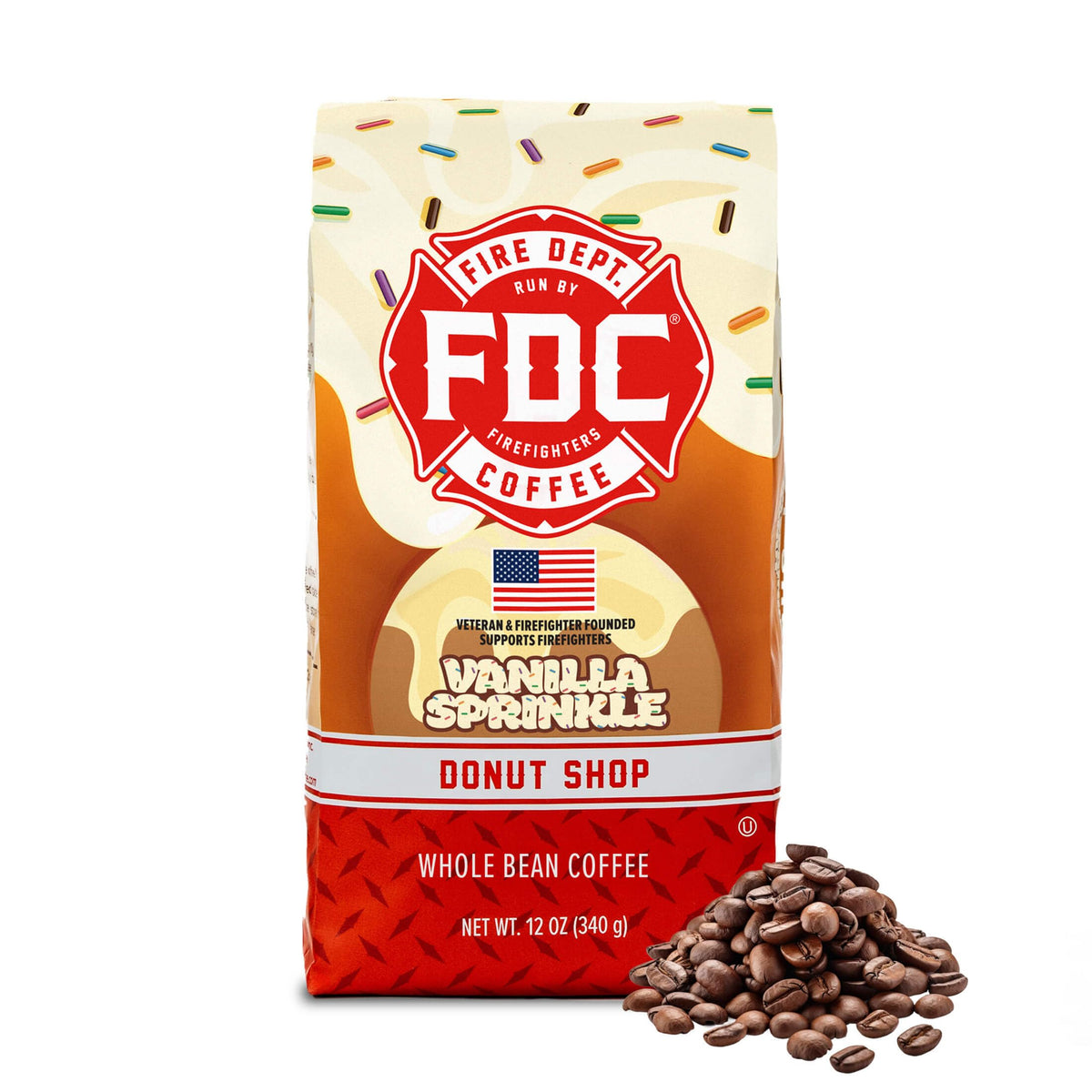 Fire Department Coffee Dark Roast Whole Bean Coffee - 12 oz