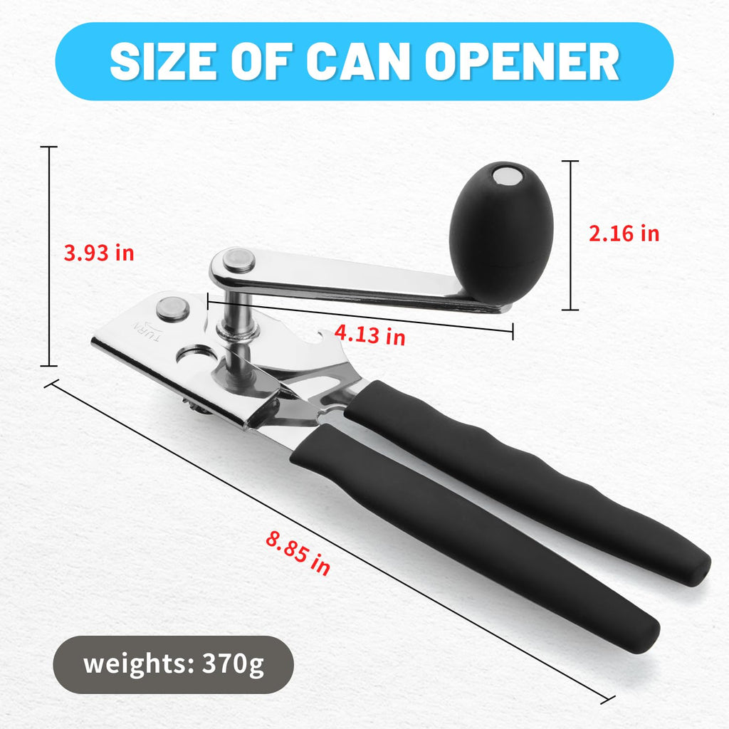 AGIgear Manual Heavy Duty Crank Commercial Can Opener Cozy Long Handles