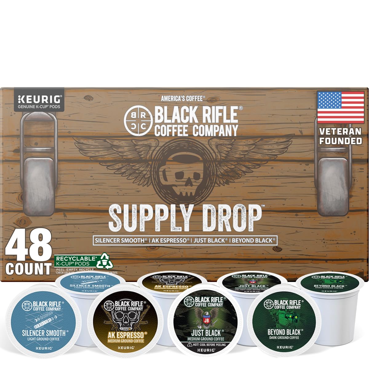 Black Rifle Coffee Variety Pack K Cup Coffee 48 Count Coffee Pods