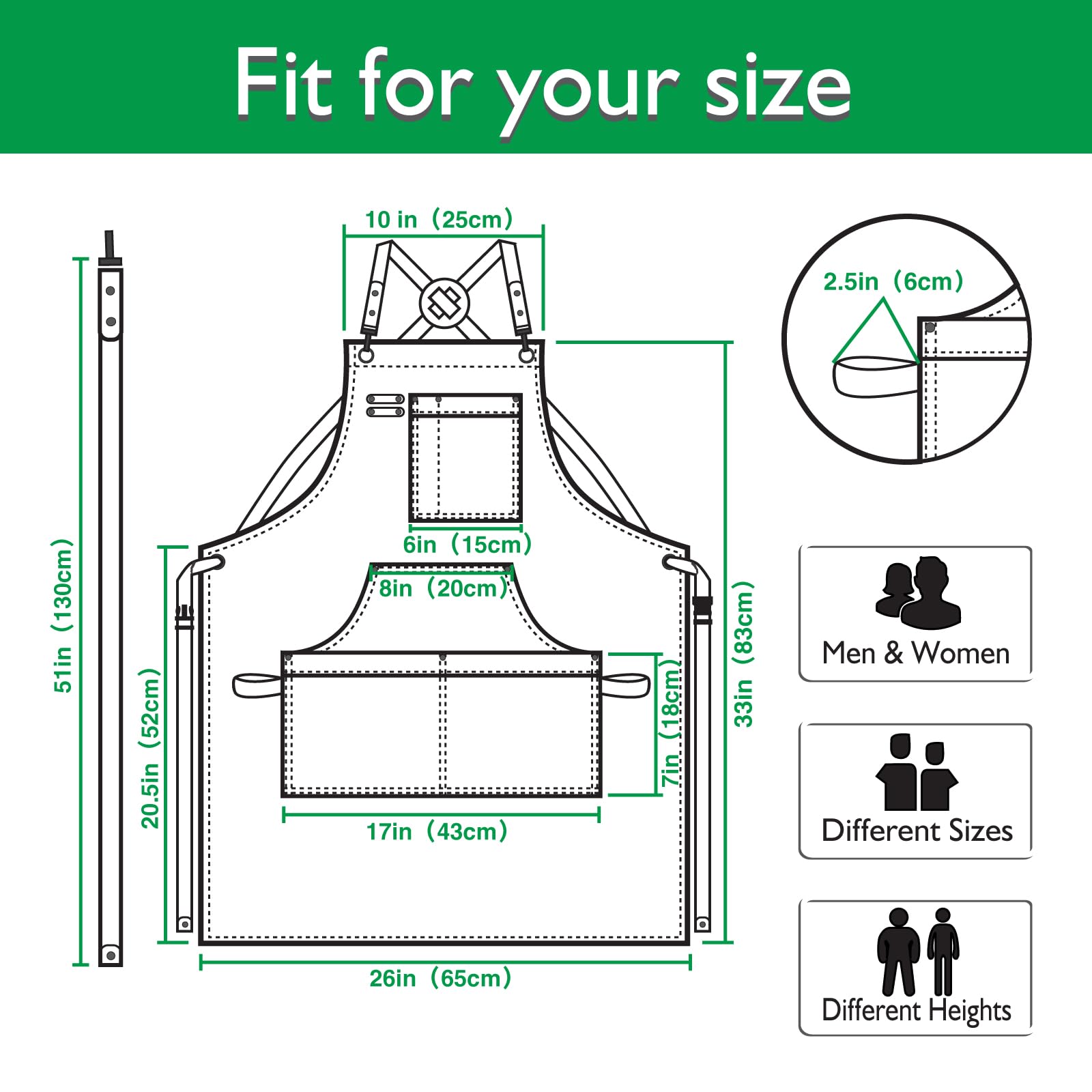 Stenffy 10 Pack Kitchen Apron, Work Apron, Canvas Apron, Green