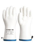 LANON 15" Liquid Silicone Oven Mitts,Heat Resistant,CoralAir Liner,White,M