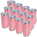 20oz Tumbler with Lid Stainless Steel Tumblers Insulated Mug Pink 12P